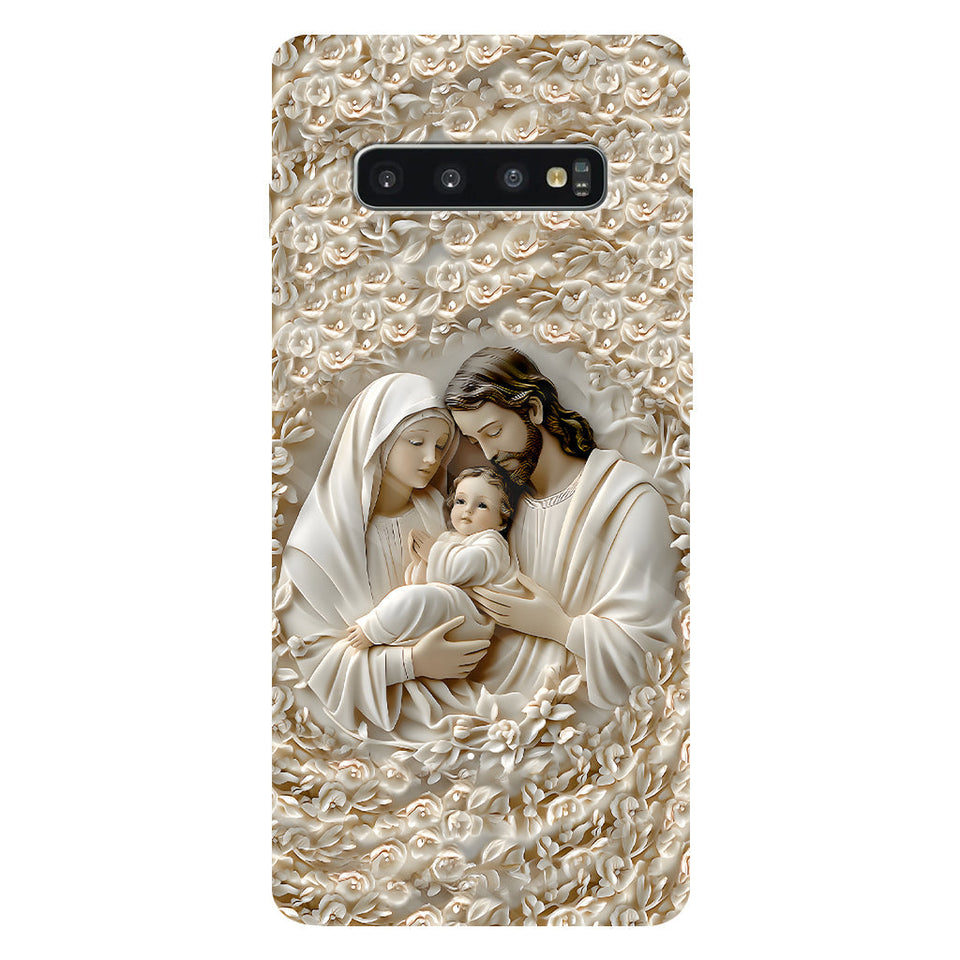 La Sainte Famille - Coque de téléphone personnalisée avec impression chrétienne intégrale