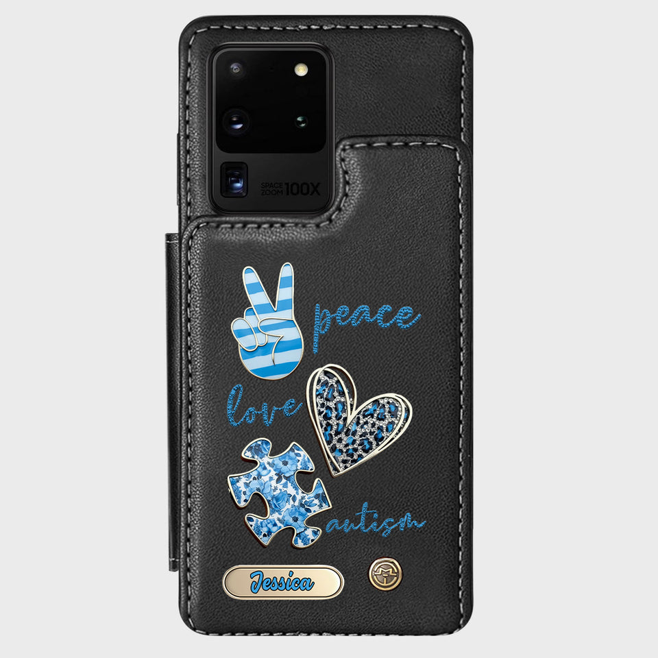 Autism Awareness - Personalized Autism Awareness Wallet Phone Case