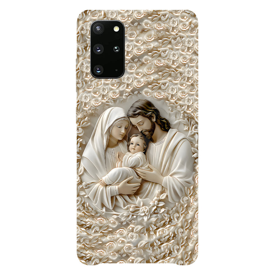 La Sainte Famille - Coque de téléphone personnalisée avec impression chrétienne intégrale