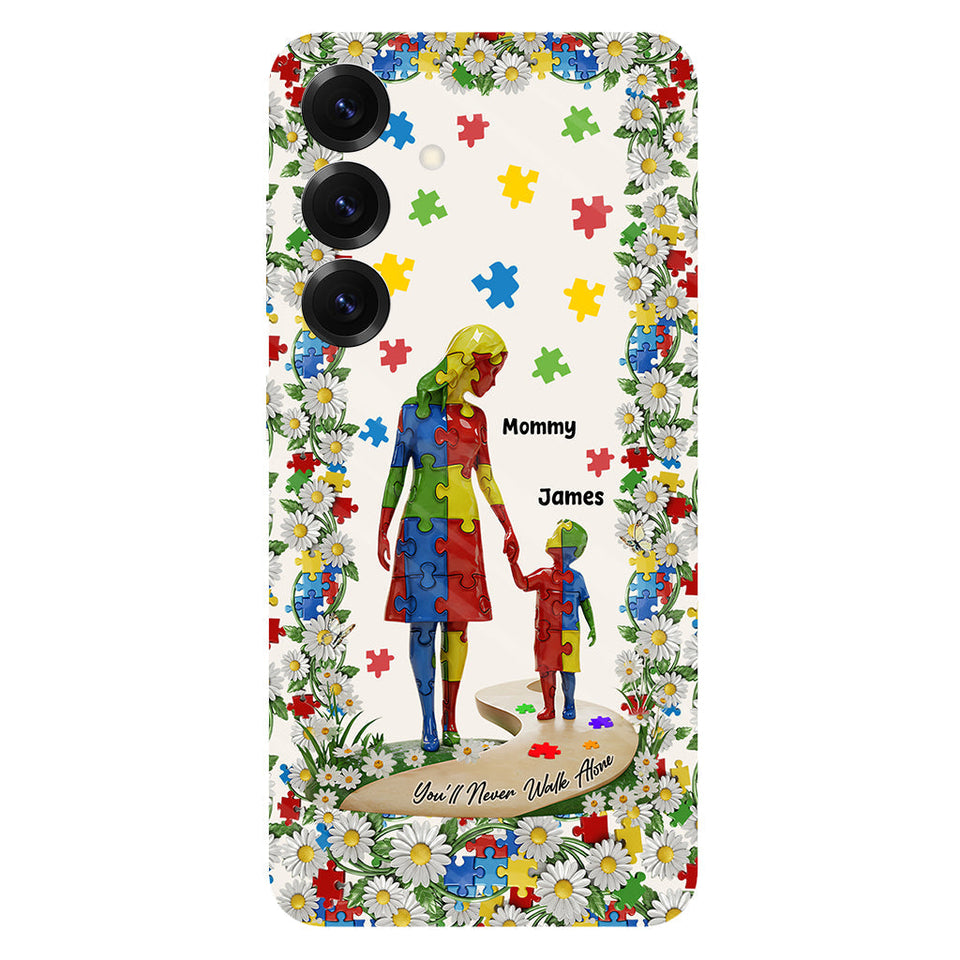 You'll Never Walk Alone - Personalized Autism Awareness Full Print Phone Case