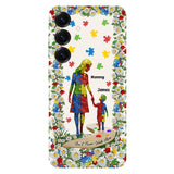 You'll Never Walk Alone - Personalized Autism Awareness Full Print Phone Case