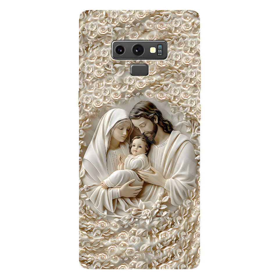 La Sainte Famille - Coque de téléphone personnalisée avec impression chrétienne intégrale