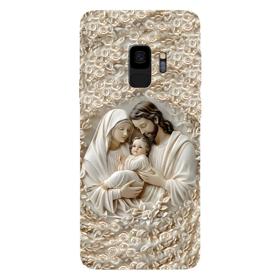 La Sainte Famille - Coque de téléphone personnalisée avec impression chrétienne intégrale