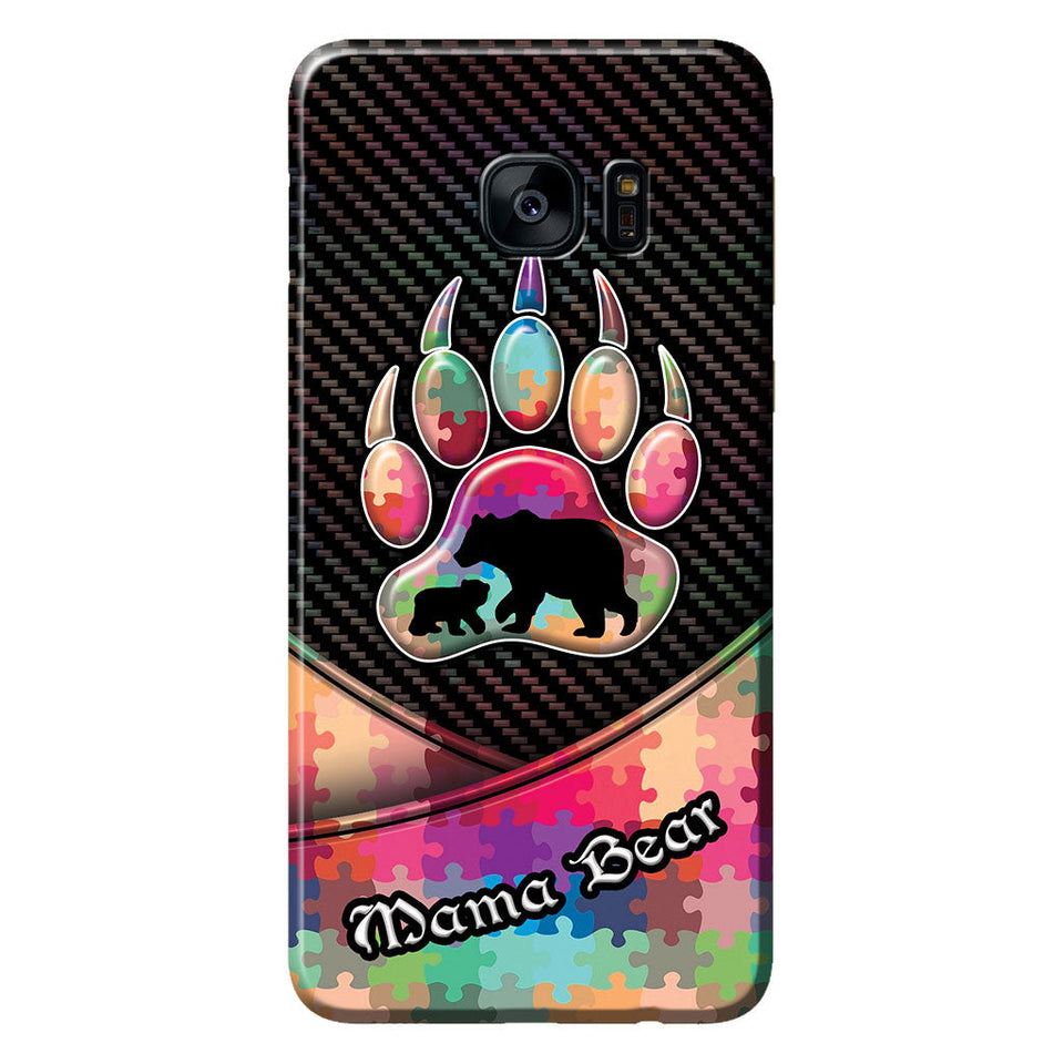 Coque de téléphone Maman Ours - Sensibilisation à l'autisme
