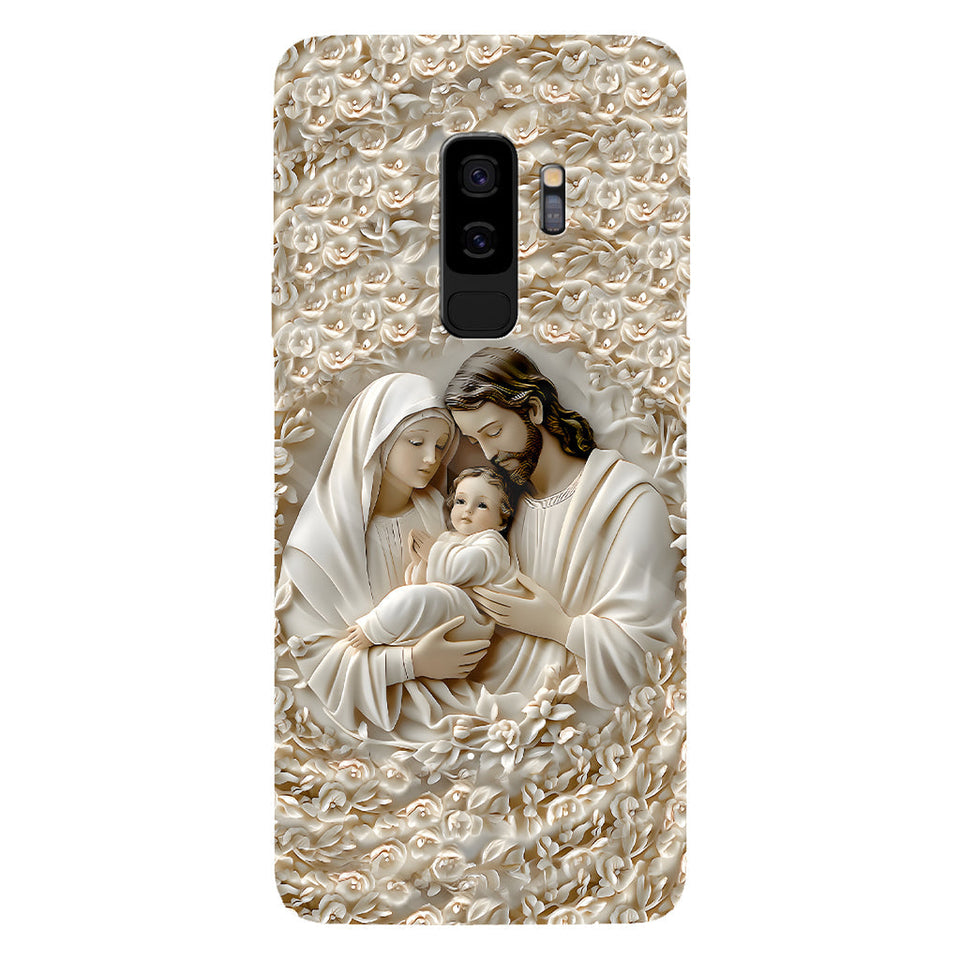 La Sainte Famille - Coque de téléphone personnalisée avec impression chrétienne intégrale