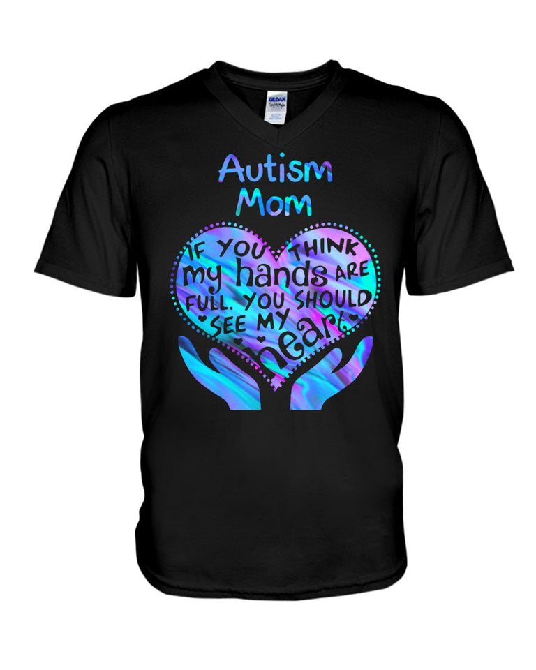 Autism Mom You Should See My Heart - Autism Awareness T-shirt and Hoodie 0520