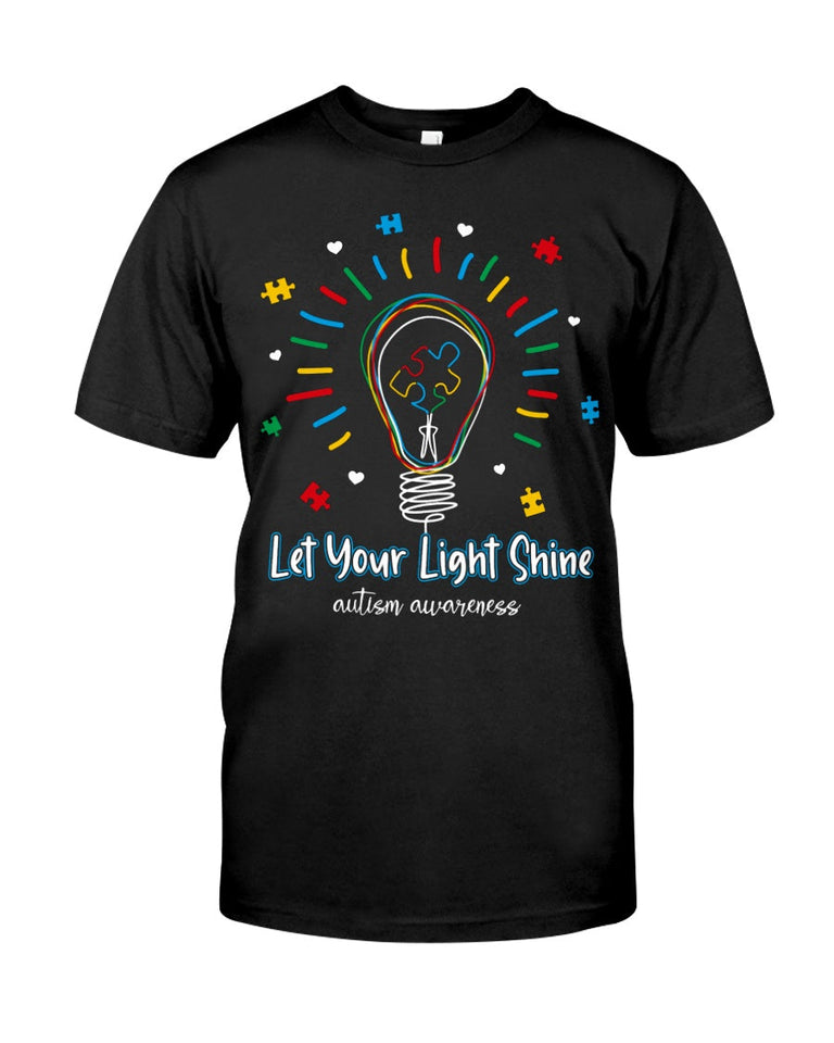 Let Your Light Shine Autism Awareness T-shirt and Hoodie 0523