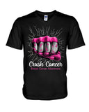 Crush Cancer - Breast Cancer Awareness T-shirt and Hoodie 0822