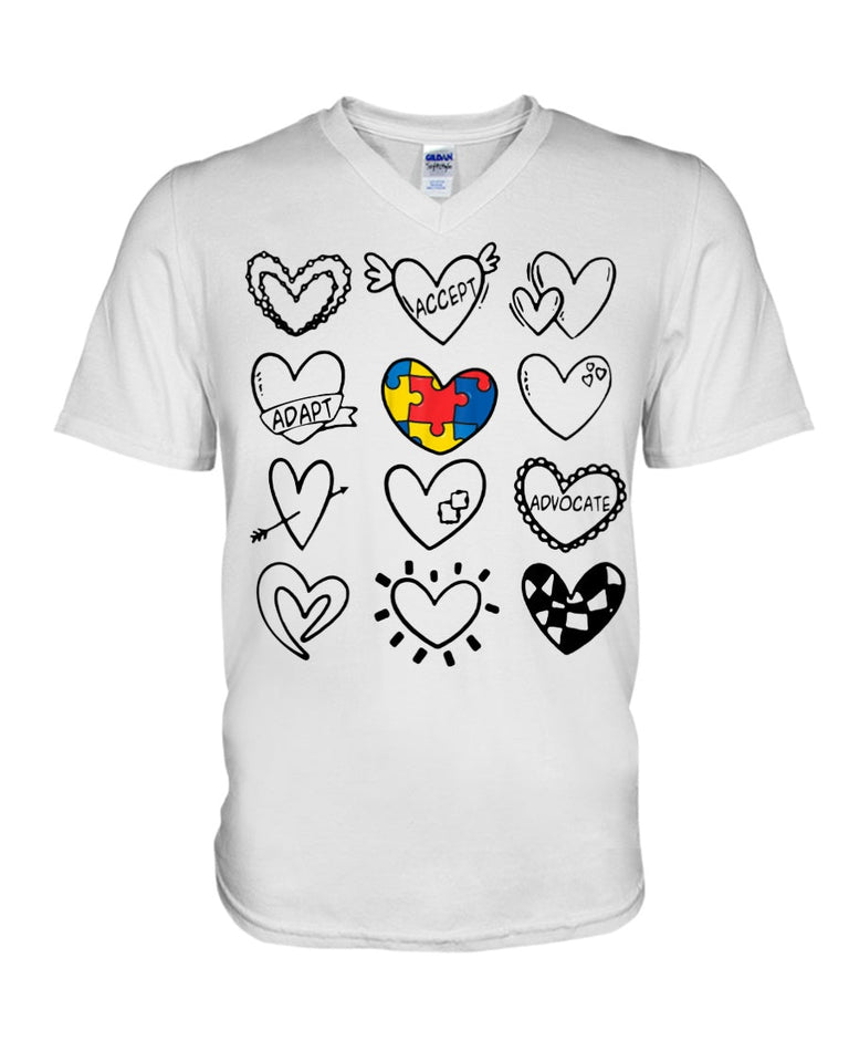 Accept Adapt Advocate - Autism Awareness T-shirt and Hoodie 0520