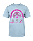 In A World Where You Can Be Anything Peace Love Hope Breast Cancer - Breast Cancer Awareness T-shirt and Hoodie 0822
