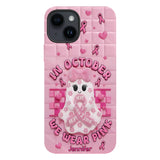 Cute Ghost Breast Cancer - Personalized Breast Cancer Awareness Full Print Phone Case