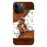 The Love Of A Mother - Personalized Autism Awareness Full Print Phone Case