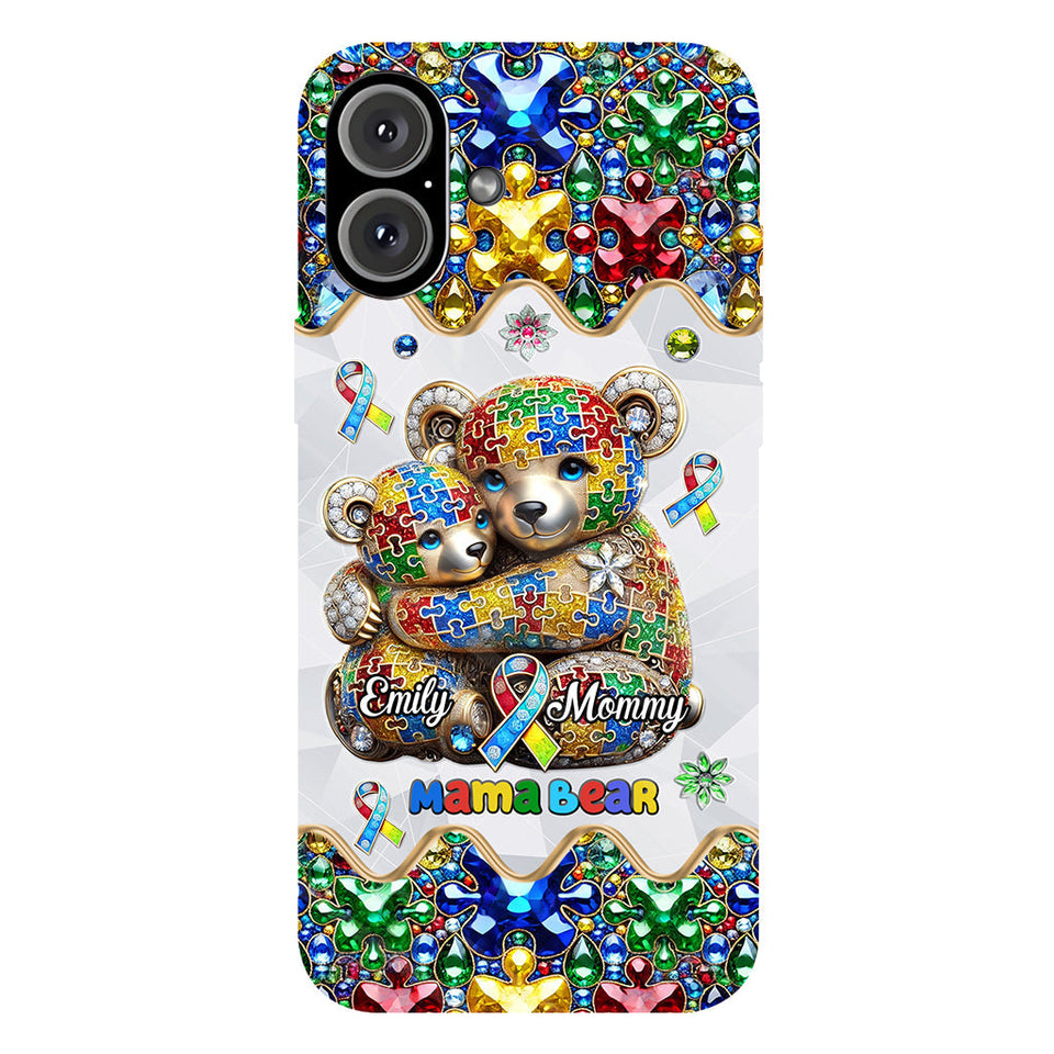 Mama Bear - Personalized Autism Awareness Full Print Phone Case