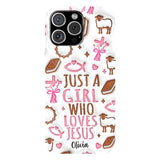 Just A Girl Who Loves Jesus - Personalized Christian Full Print Phone Case
